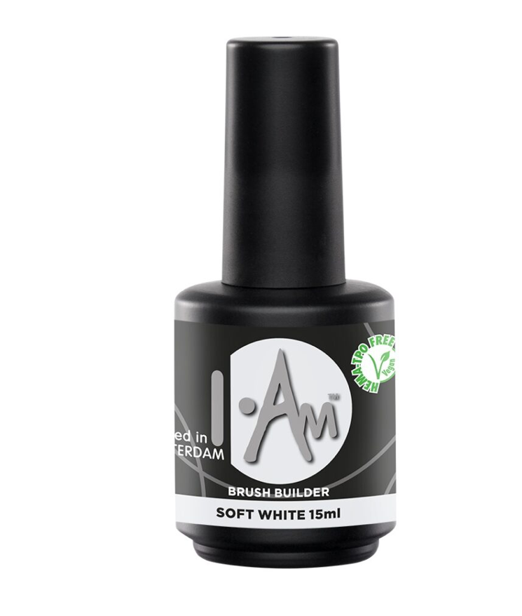 I.Am Brush Builder – Hema Free gelis buteliuke, SOFT WHITE, 15ml.