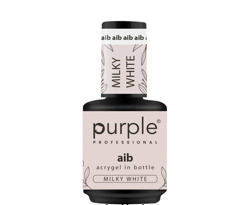 Purple AIB Akrygelis buteliuke ,,Milky White'' 15 ml