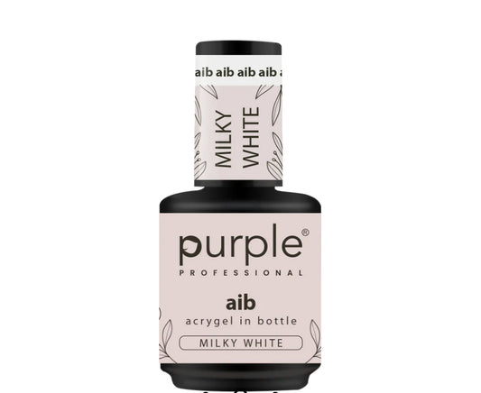 Purple AIB Akrygelis buteliuke ,,Milky White'' 15 ml