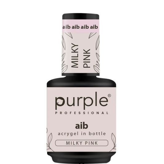 Purple AIB Akrygelis buteliuke ,,Milky Pink'' 15 ml