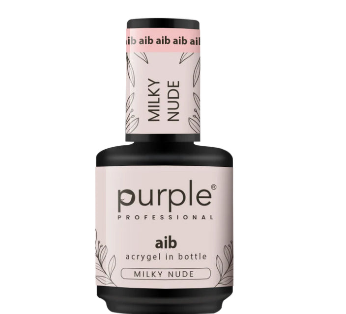 Purple AIB Akrygelis buteliuke ,,Milky Nude'' 15 ml